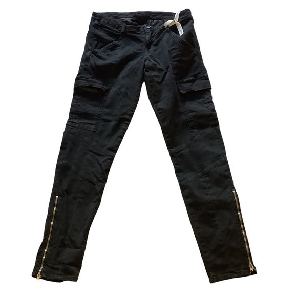 J BRAND Black Houlihan Low Rise Skinny Cargo Pants - Picture 1 of 9